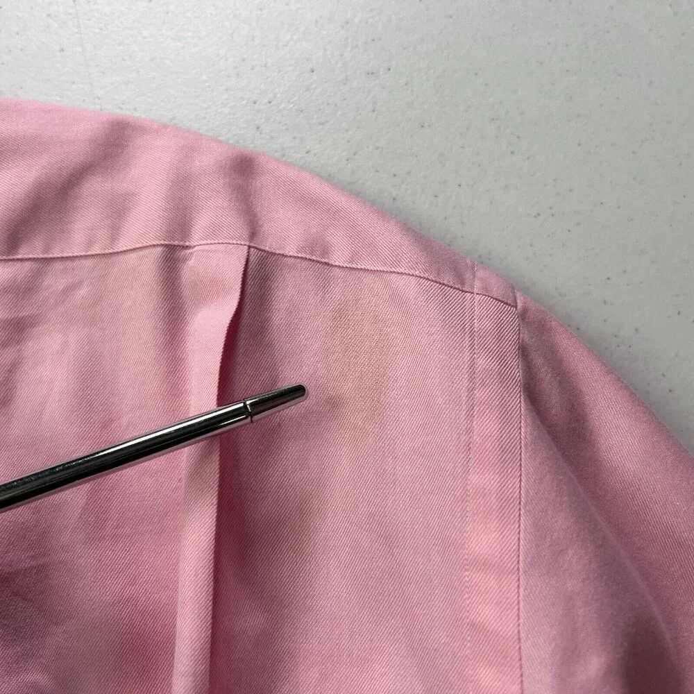 Vintage Polo Ralph Lauren Shirt Mens 17.5 34/35 Curham Pink Long Sleeve Button U - Picture 8 of 9